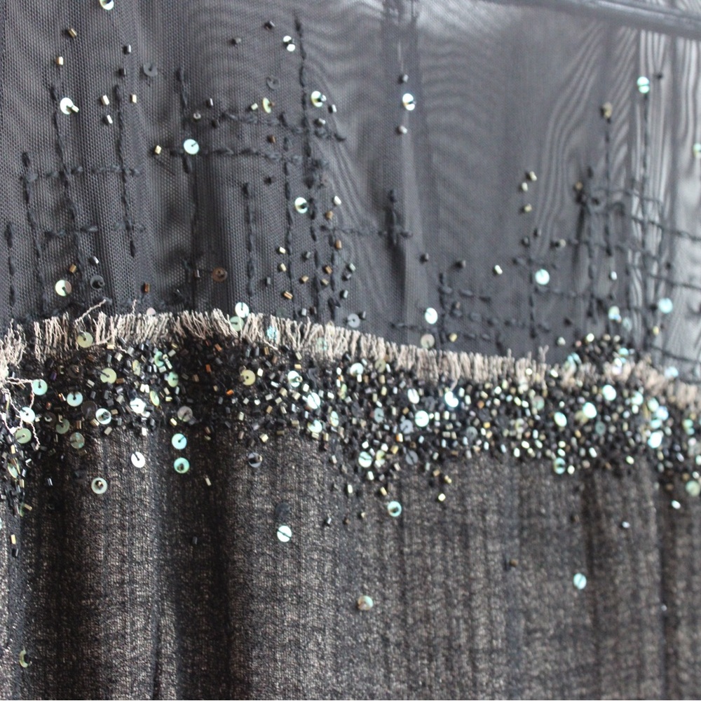 BCBGMaxAzria Black Fabric with Sequin Detail